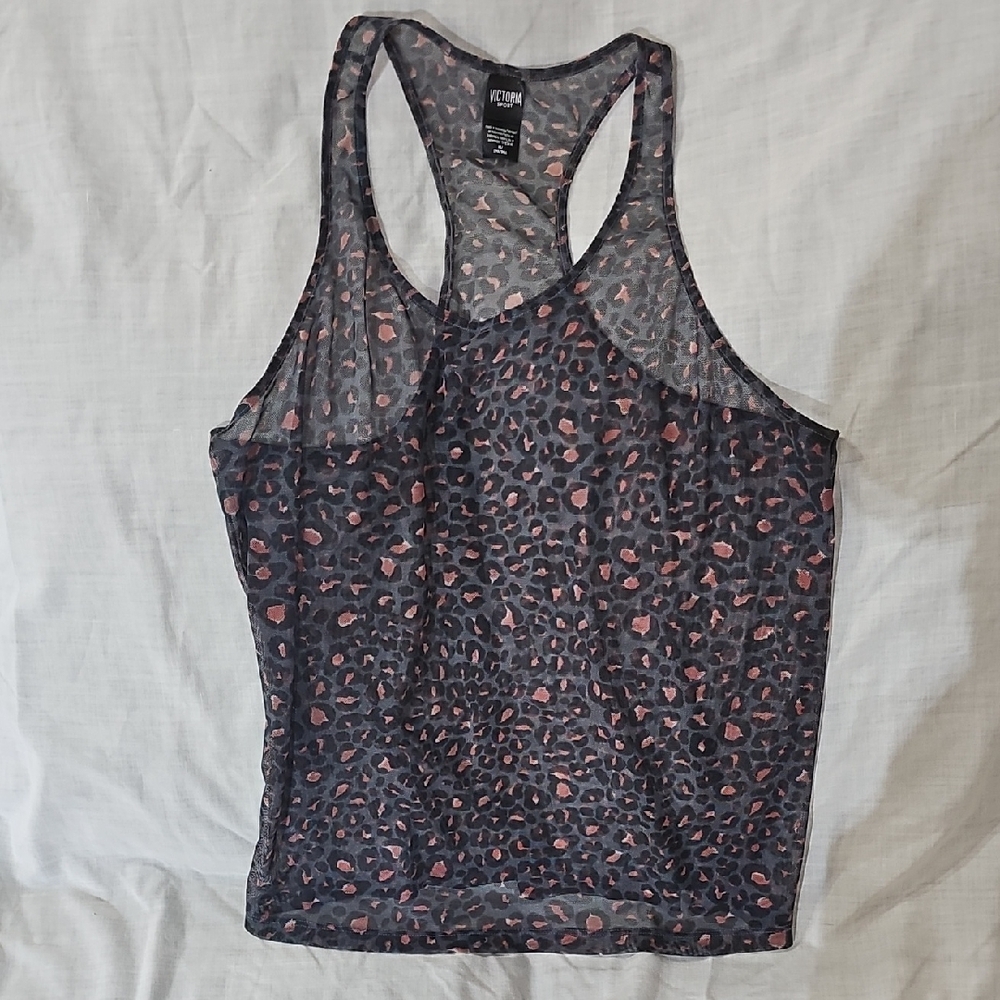 PINK Victoria's Secret Black Sleeveless Tank Top